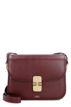 Grace Small Crossbody Bag in Smooth Leather with Metal Closure and Adjustable Strap