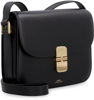 A.P.C. Black Smooth Leather Crossbody Bag for Women