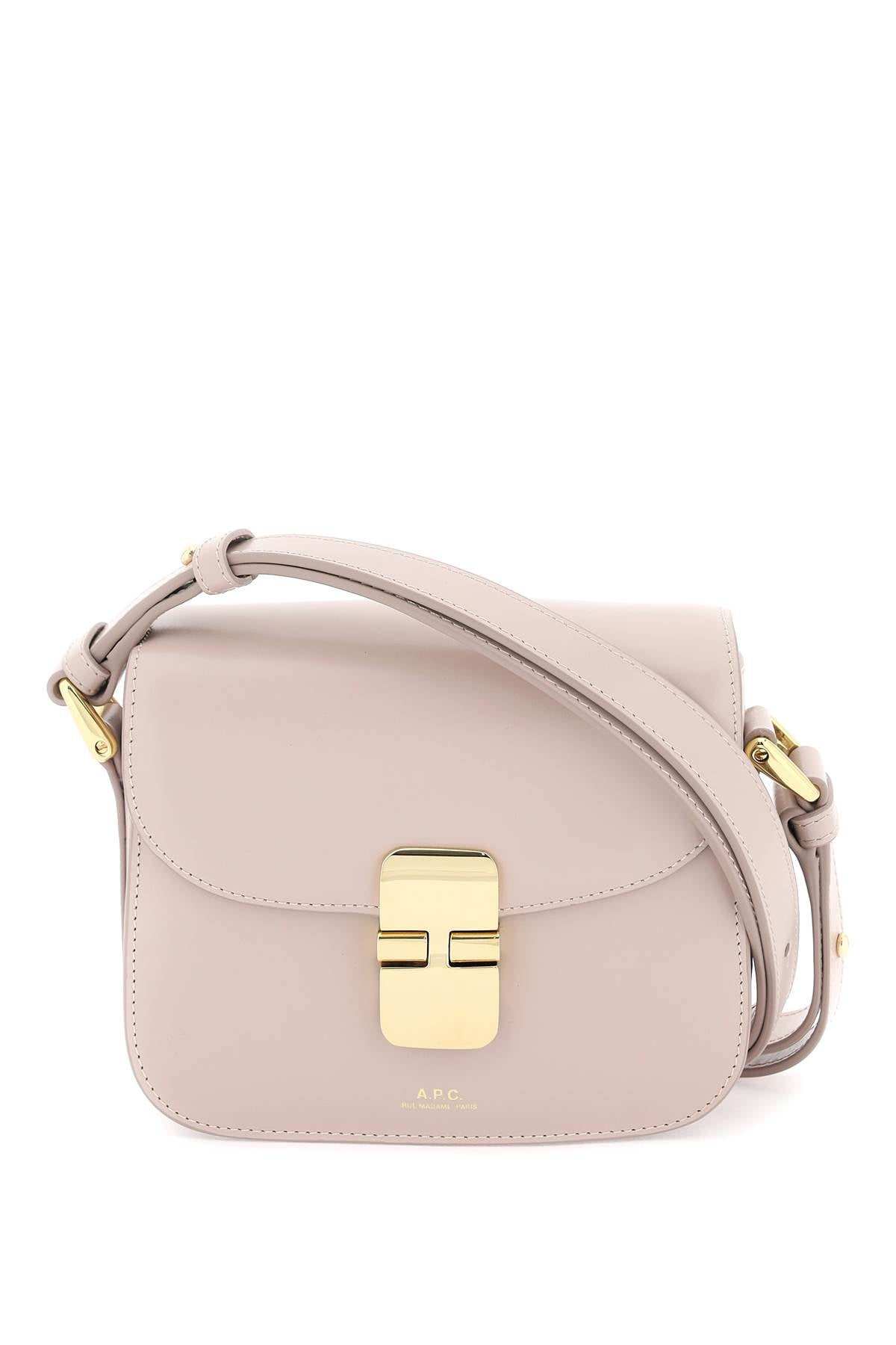 A.P.C. Grace Mini Multicolor Leather Handbag with Adjustable Strap and Gold-Tone Accents
