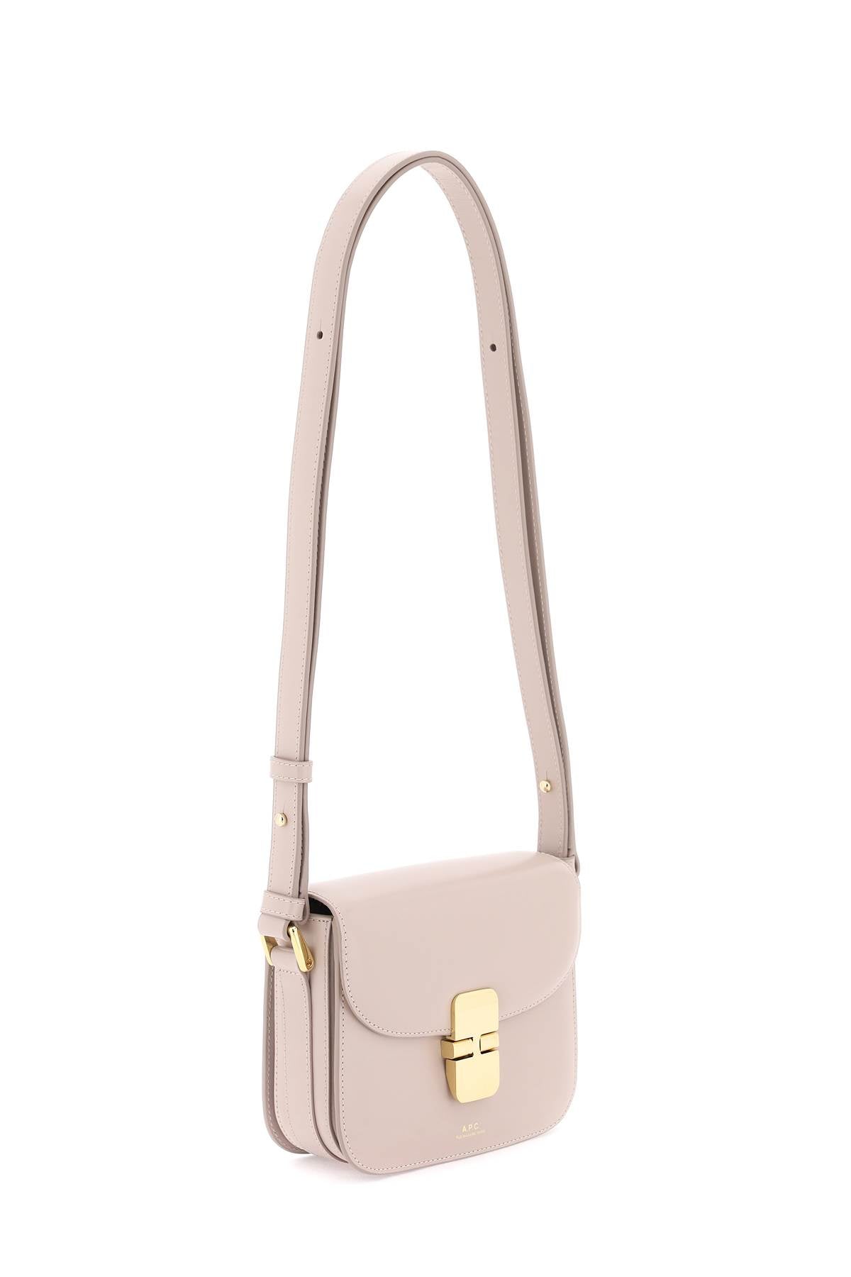 A.P.C. Grace Mini Multicolor Leather Handbag with Adjustable Strap and Gold-Tone Accents