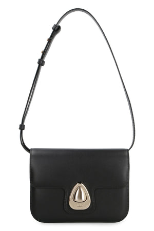 A.P.C. Mini Astra Smooth Calfskin Handbag with Gold-Tone Hardware, Adjustable Strap – Black