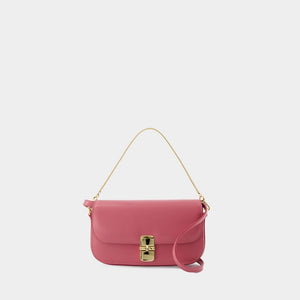 A.P.C. Elegant Pink Calfskin Mini Crossbody