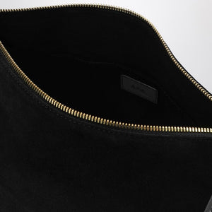 A.P.C. Medium Black Suede Shoulder Handbag