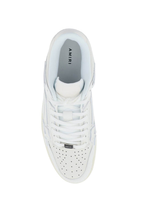 AMIRI Men's White Low Top Sneakers with Skeleton Detail