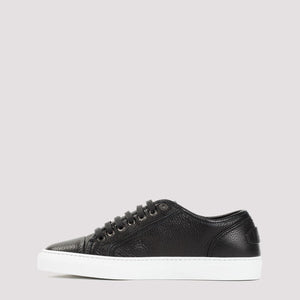 BRIONI Men's Black Grained Leather Sneakers for SS24