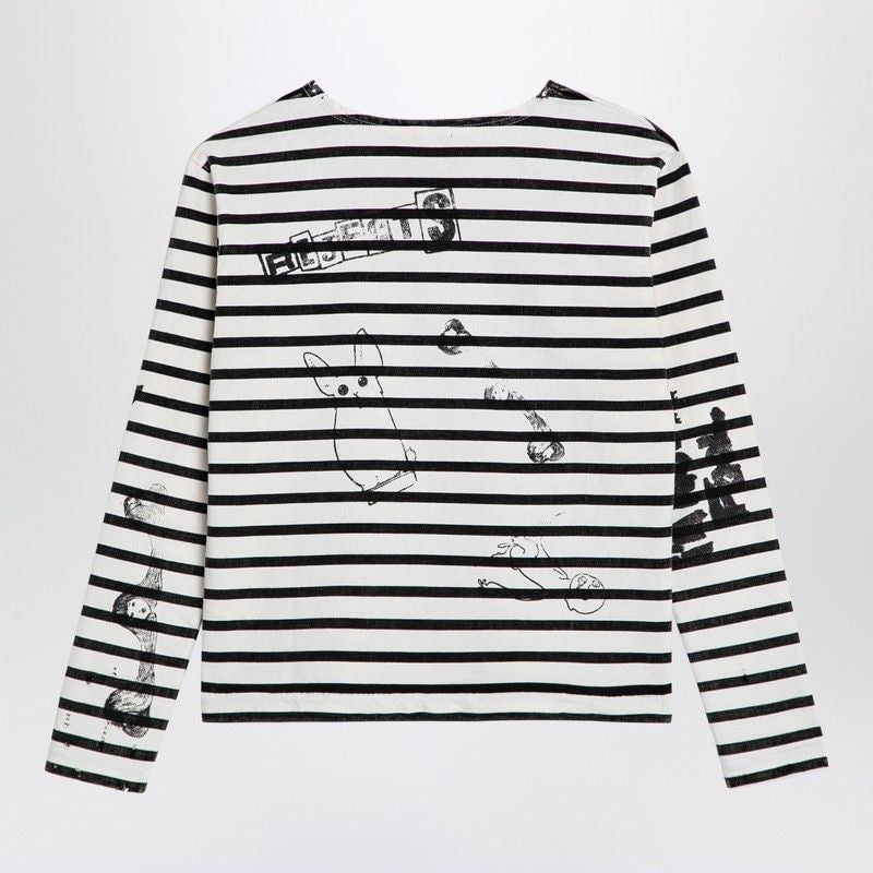 R13 Striped Cotton Crew-Neck Sweater for Women