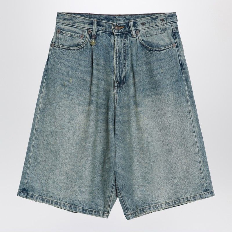 Quần Short Jean Dài Màu Xanh Đen