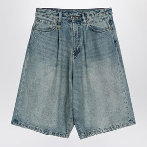 R13 Indigo Denim Bermuda Shorts