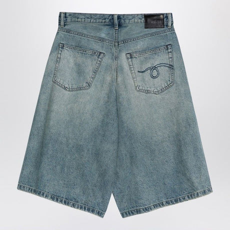 Quần Short Jean Dài Màu Xanh Đen