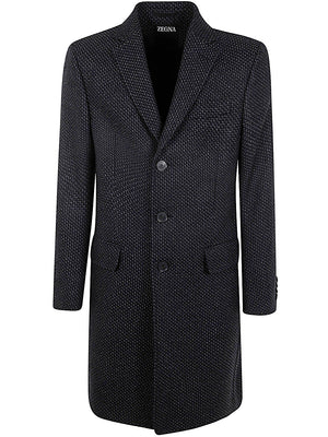 ZEGNA Men's Wool and Cashmere Overcoat - FW24 Collection