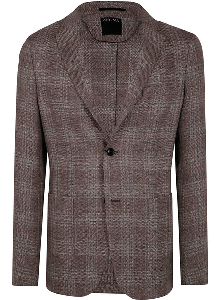 ZEGNA Men's SS25 Wool and Linen Jacket