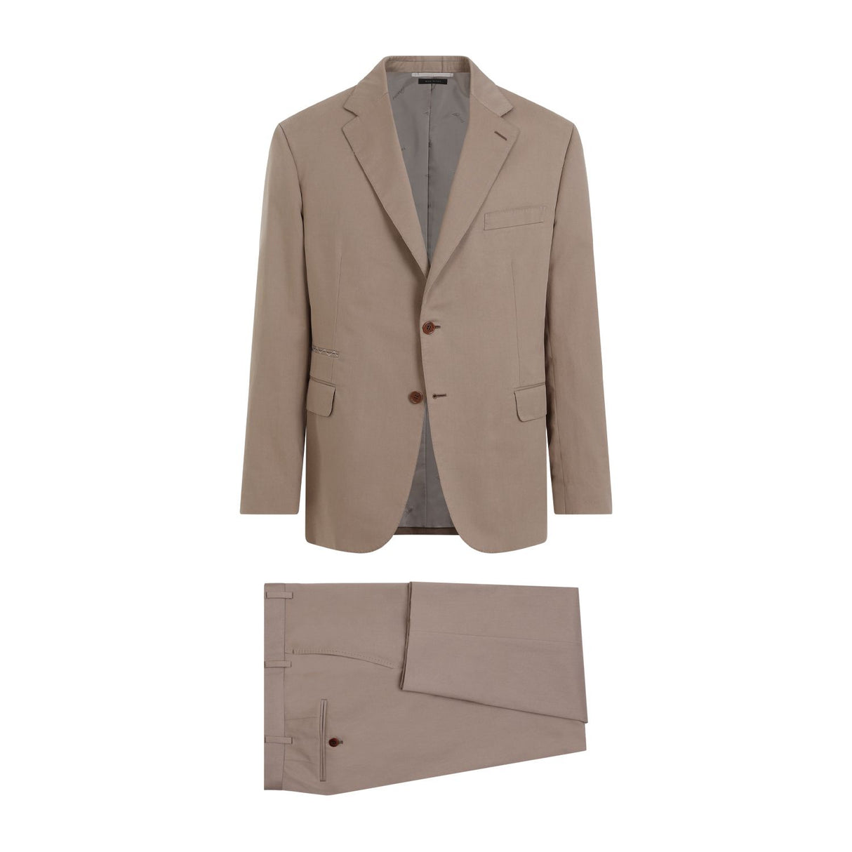 BRIONI Men's Cotton Suit in Nude & Neutrals (SS24)