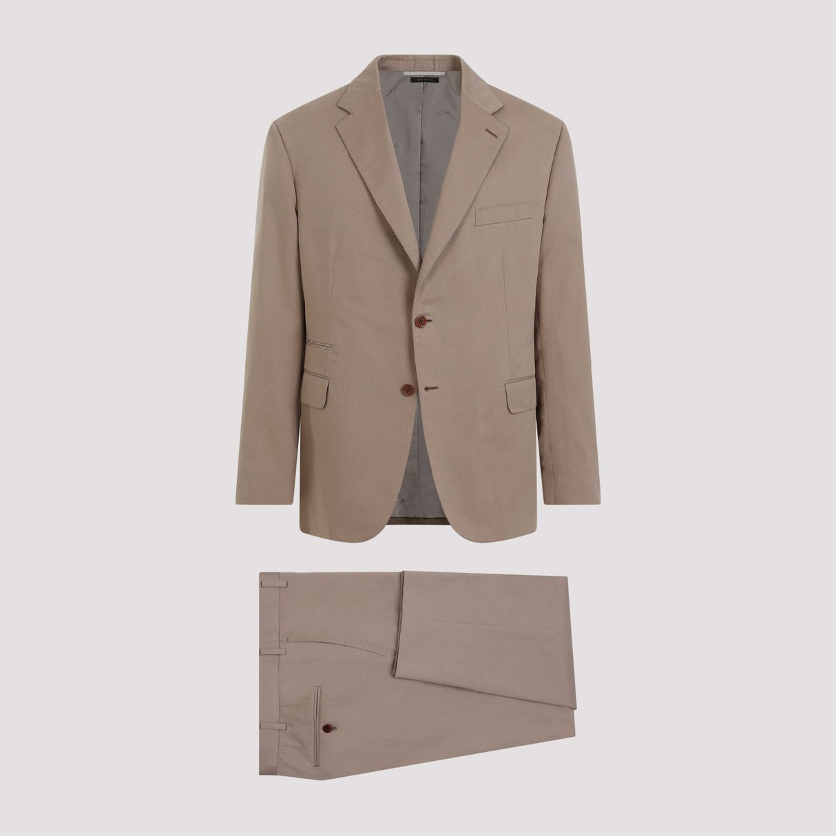 BRIONI Men's Cotton Suit in Nude & Neutrals (SS24)