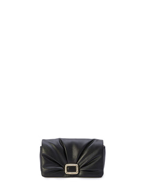 ROGER VIVIER Elegant Black Clutch for Women – High-End Designer SS24 Collection