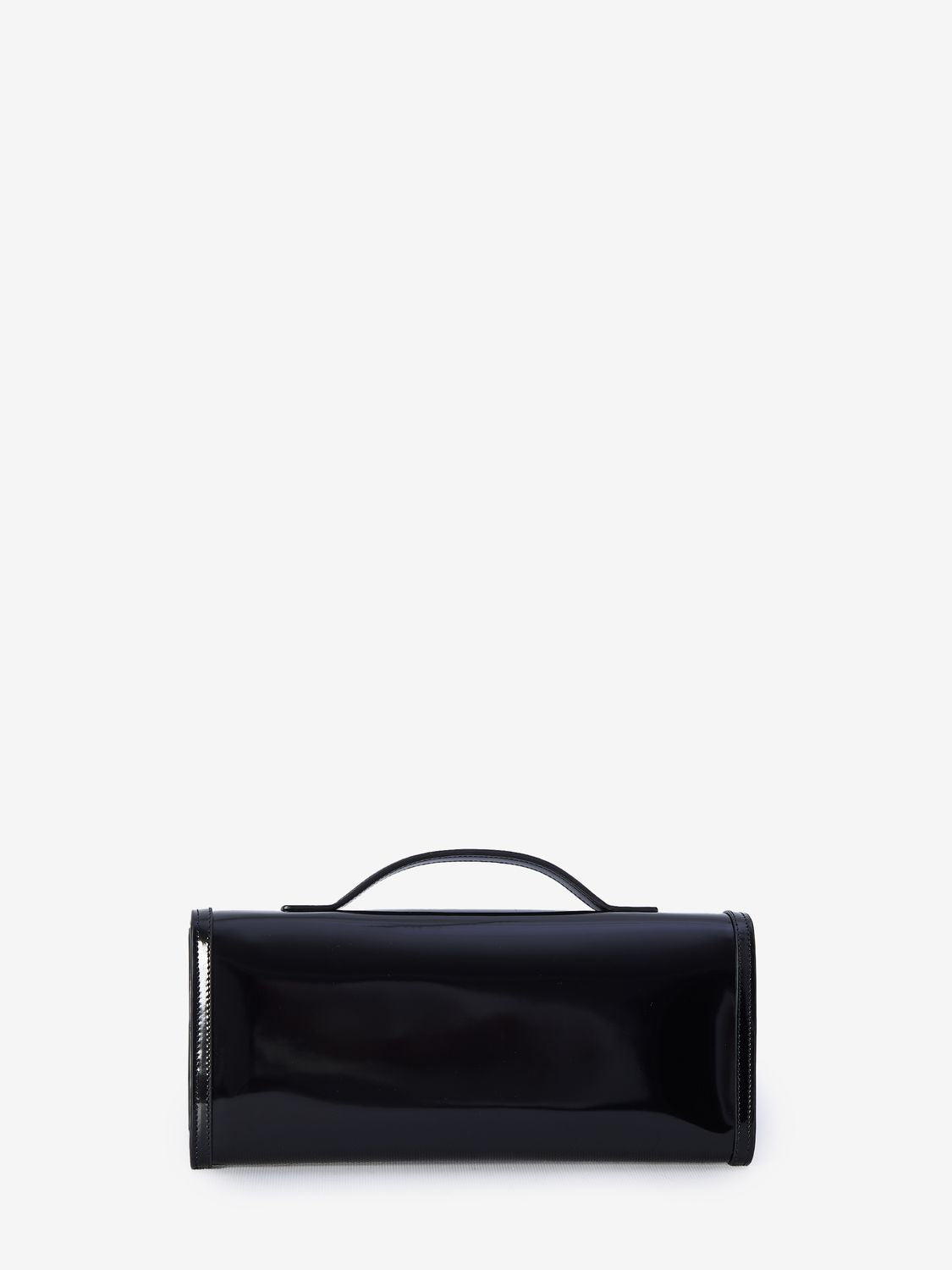 ROGER VIVIER Elegant Black Leather Clutch with Chain Strap