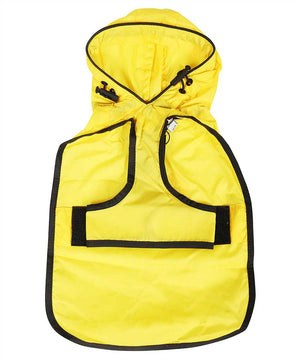 DSQUARED2 Men's Yellow Adjustable Raincoat with Velcro Closure for SS22