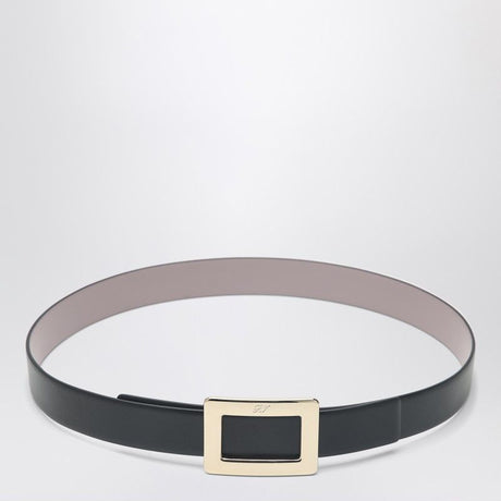 ROGER VIVIER Reversible Leather Belt with Logo Buckle