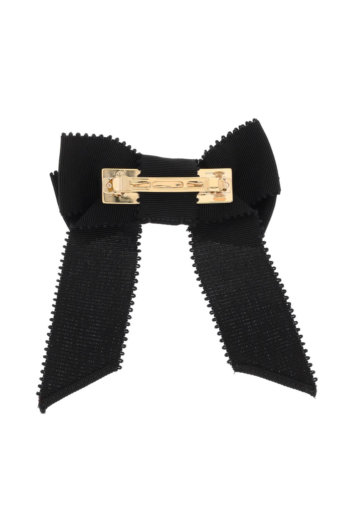 ROGER VIVIER Elegant Bow Hair Clip with Crystal Buckle