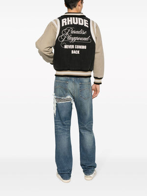 RHUDE Washed Canvas Varsity Jacket - FW23 Collection