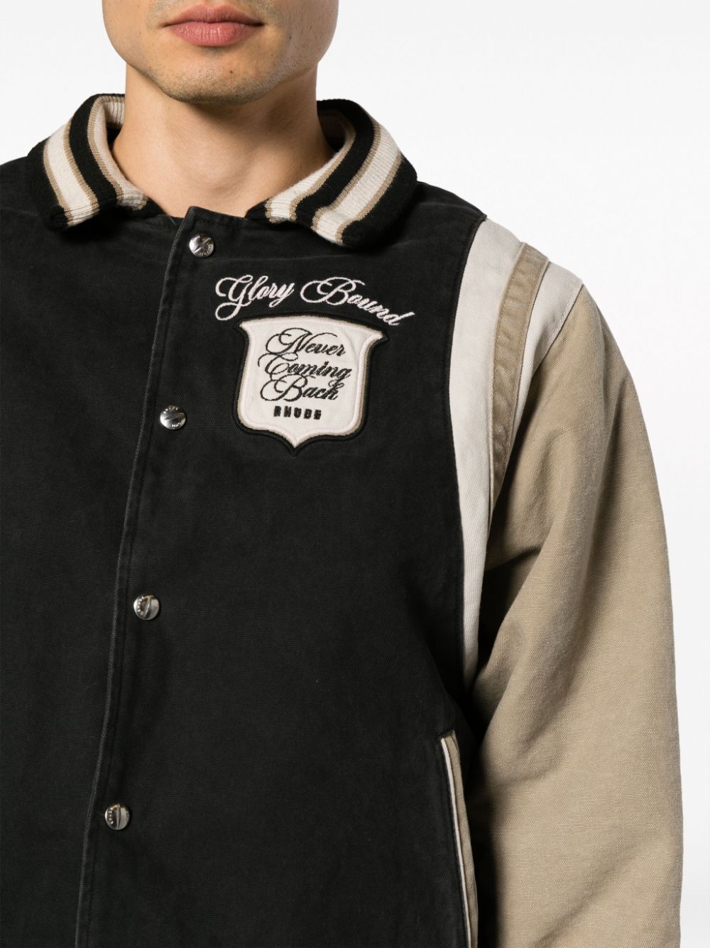 RHUDE Washed Canvas Varsity Jacket - FW23 Collection