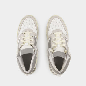 RHUDE Elite White High-Top Leather Sneakers