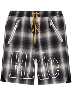 RHUDE Plaid Logo Short Pants for Men