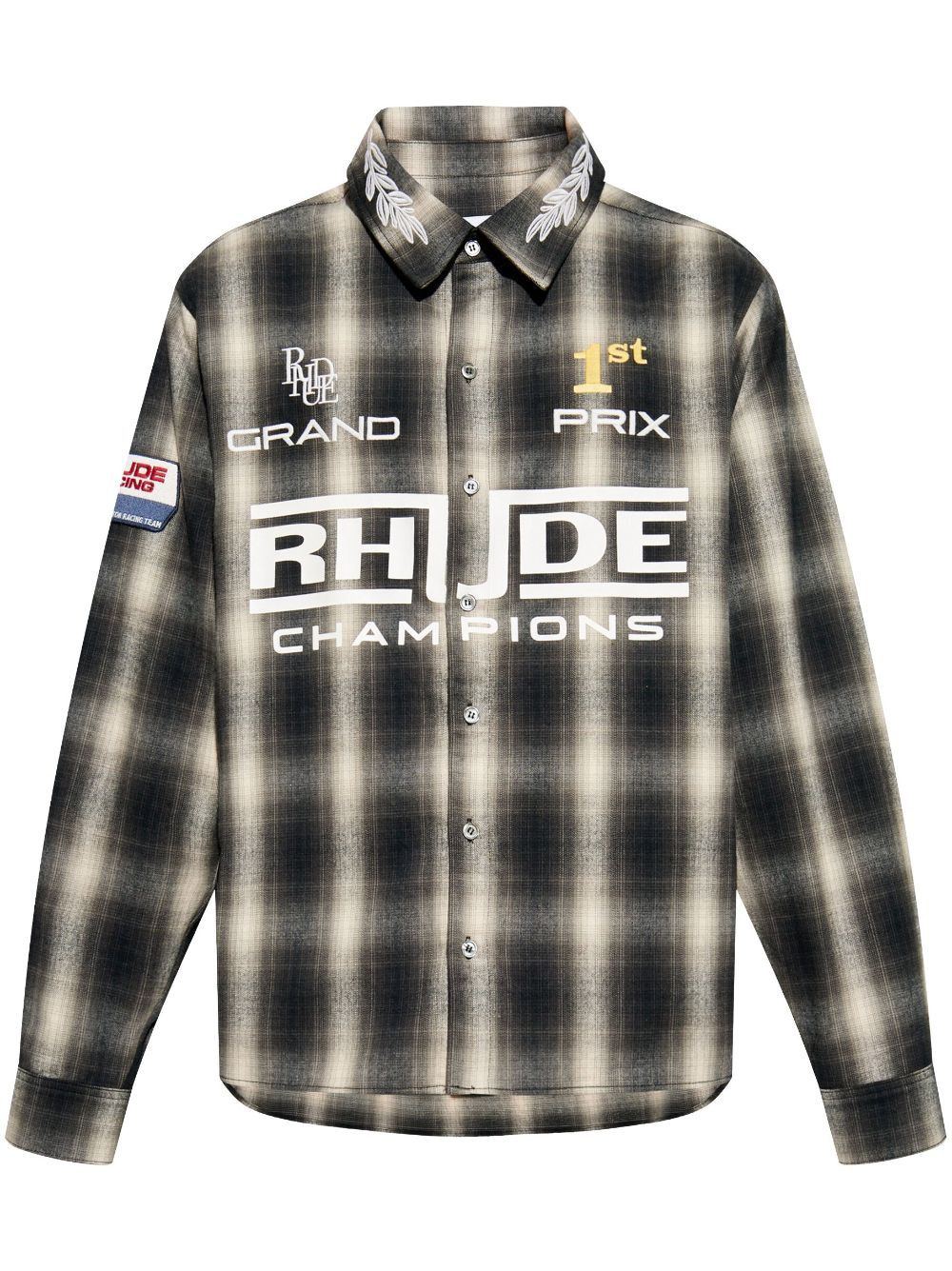 RHUDE Racing-Inspired Flannel Shirt for Men - FW24 Edition