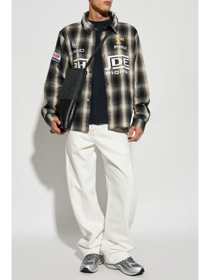 RHUDE Racing-Inspired Flannel Shirt for Men - FW24 Edition