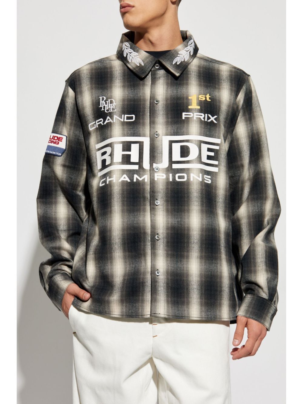 RHUDE Racing-Inspired Flannel Shirt for Men - FW24 Edition