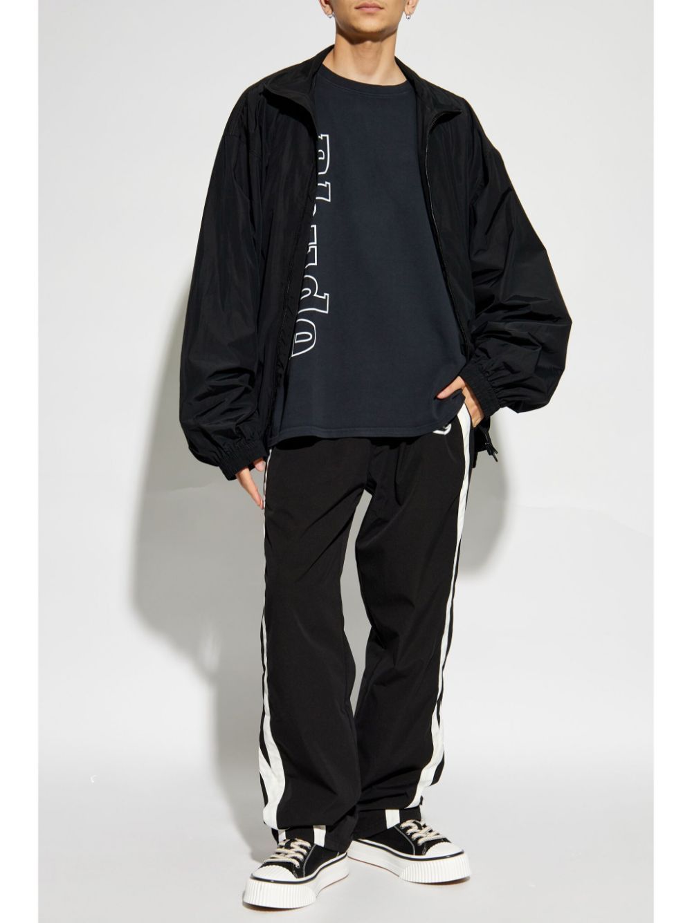 RHUDE Sleek Logo Long Sleeve Cotton Tee