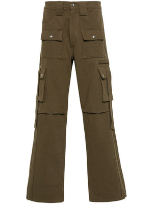 RHUDE Olive Twill Cargo Pants for Men