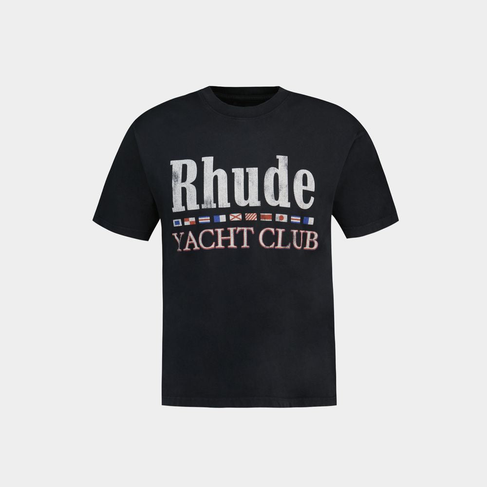 RHUDE Black Flag T-Shirt for SS24