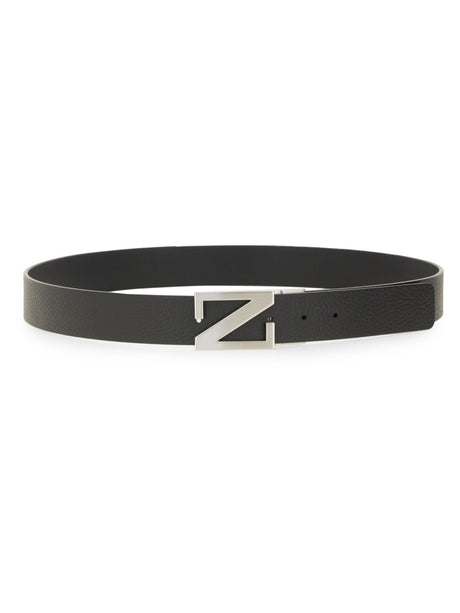 ZEGNA Reversible Leather Belt for Men