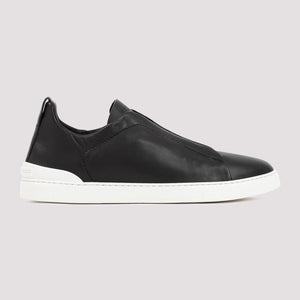 ZEGNA Triple Stitch Leather Sneakers for Men