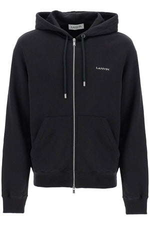 LANVIN Men's Hooded Zip-Up Sweatshirt