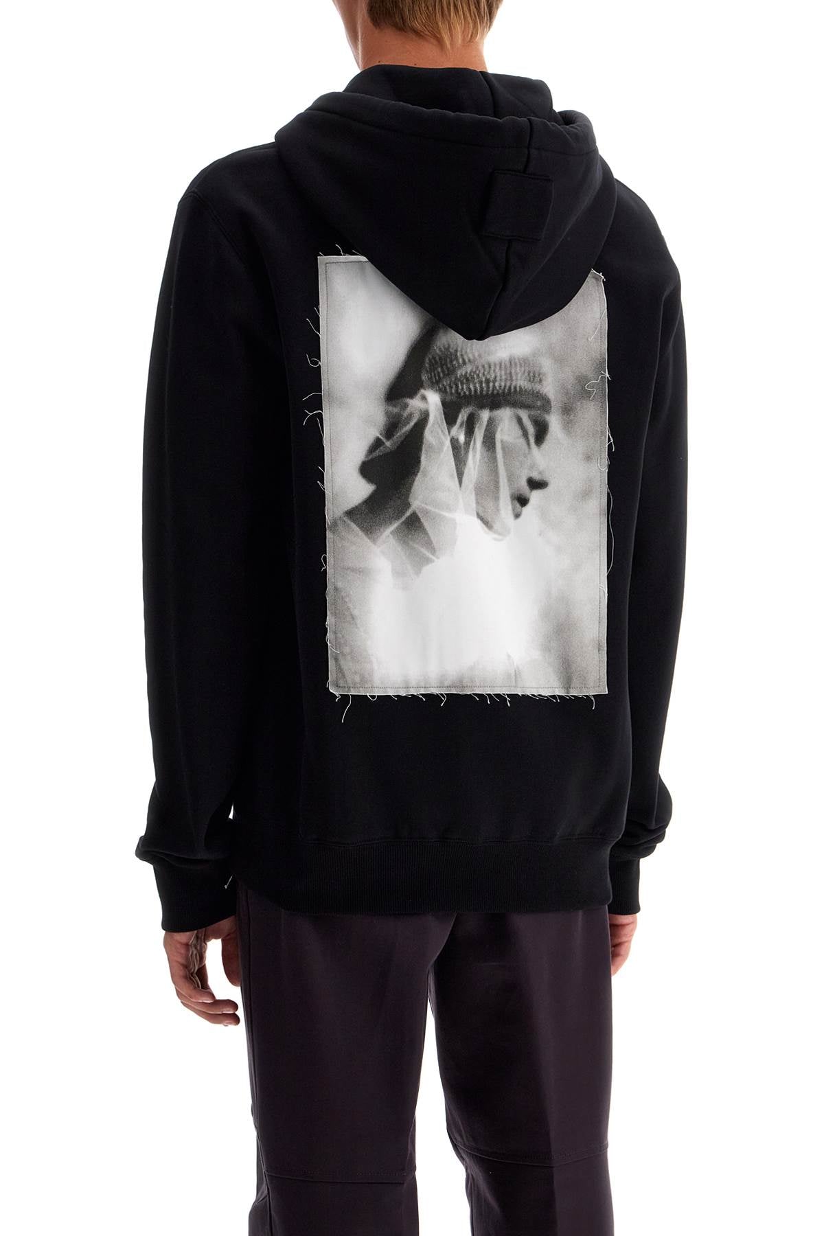 LANVIN Men's Hooded Zip-Up Sweatshirt