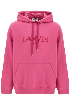 LANVIN Embroidered Logo Cotton Hoodie