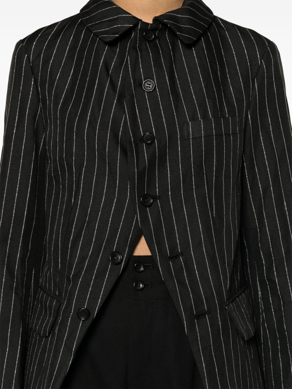 COMME DES GARÇONS Striped Jacket with Metallic Detailing - Women's Outerwear