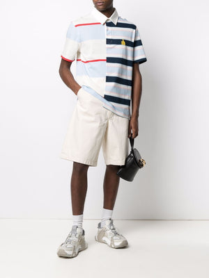 LANVIN Patchwork Logo Polo Shirt - Short Sleeve