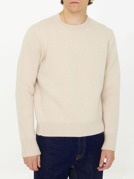 LANVIN Cream Wool and Cashmere Sweater for Men - FW23