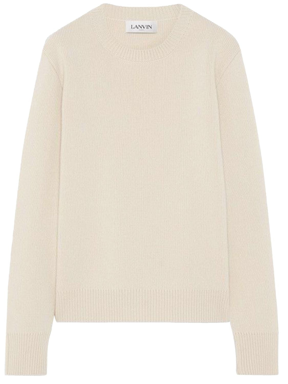 LANVIN Cream Wool and Cashmere Sweater for Men - FW23