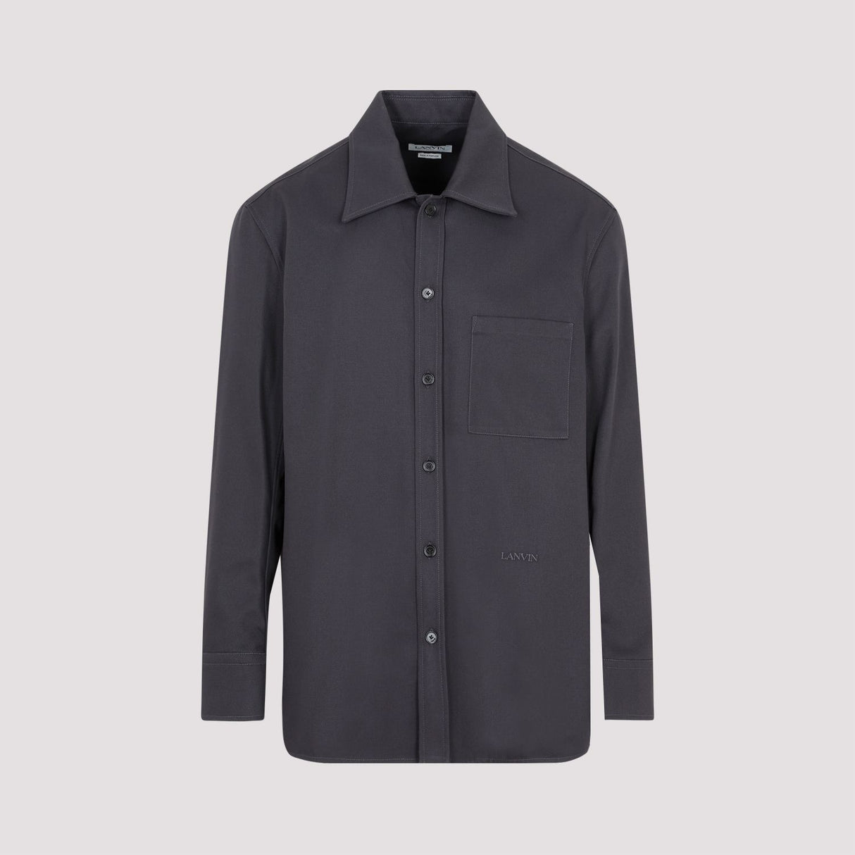 LANVIN Twisted Cocoon Overshirt in Grey - FW23 Collection