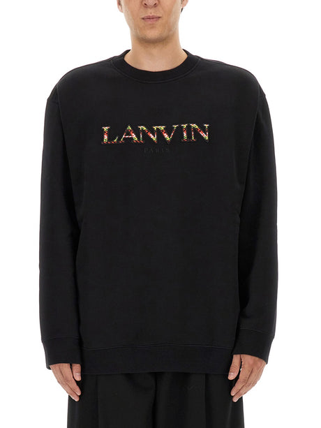 LANVIN Regular Fit Logo Sweatshirt - Size L