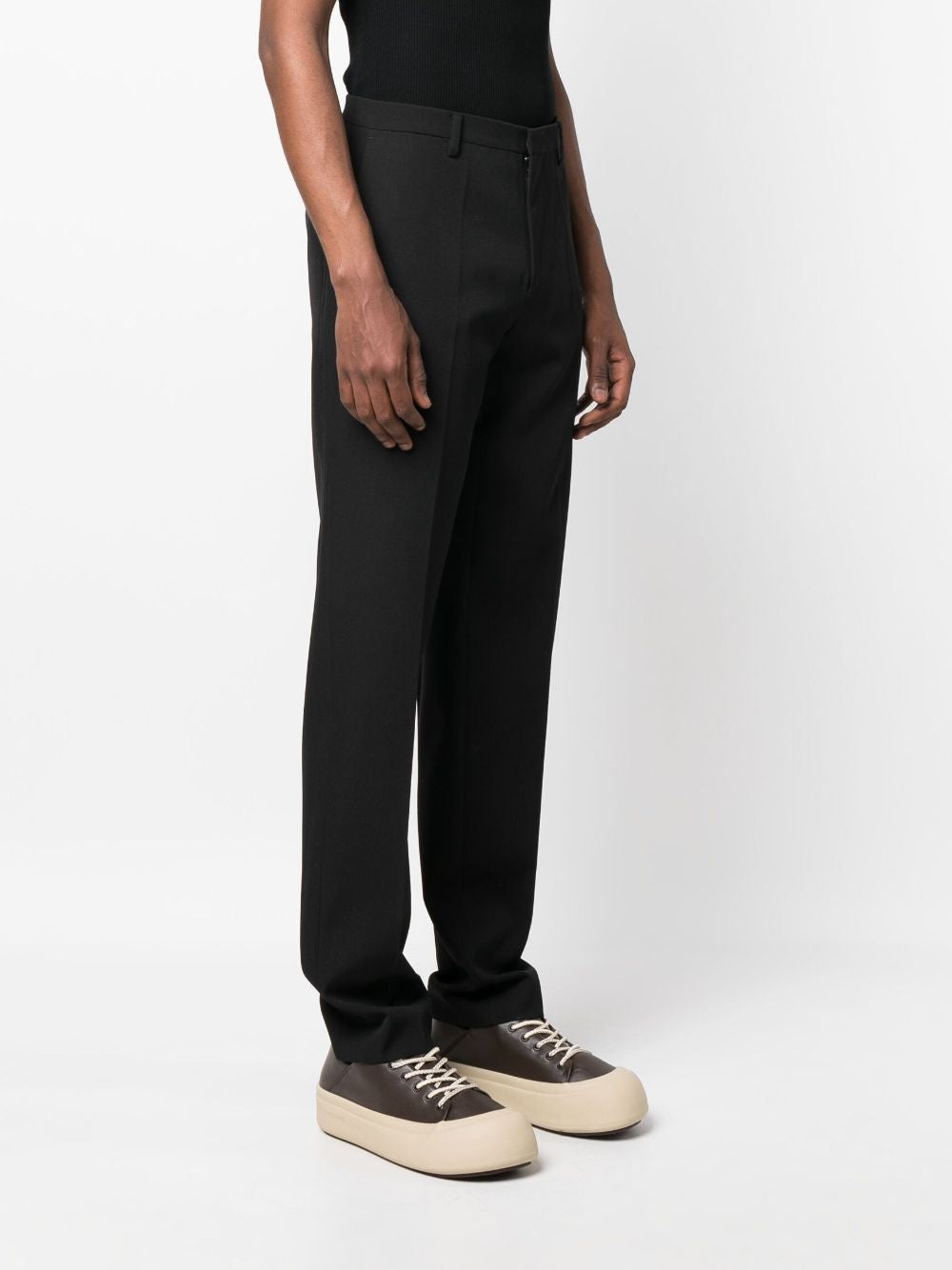 LANVIN Men's Black Wool Pants for SS23 Season