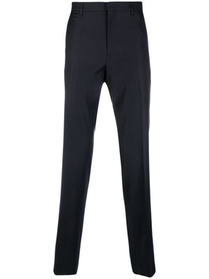 LANVIN Navy Blue Straight-Leg Tailored Trousers for Men