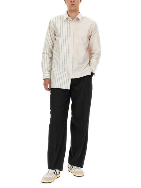 LANVIN Wide Leg Wool Pants for Men