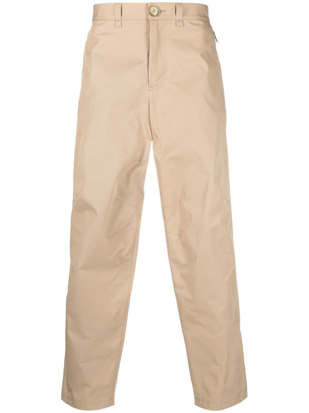 LANVIN Classic Straight Cotton Pants in Beige for Men