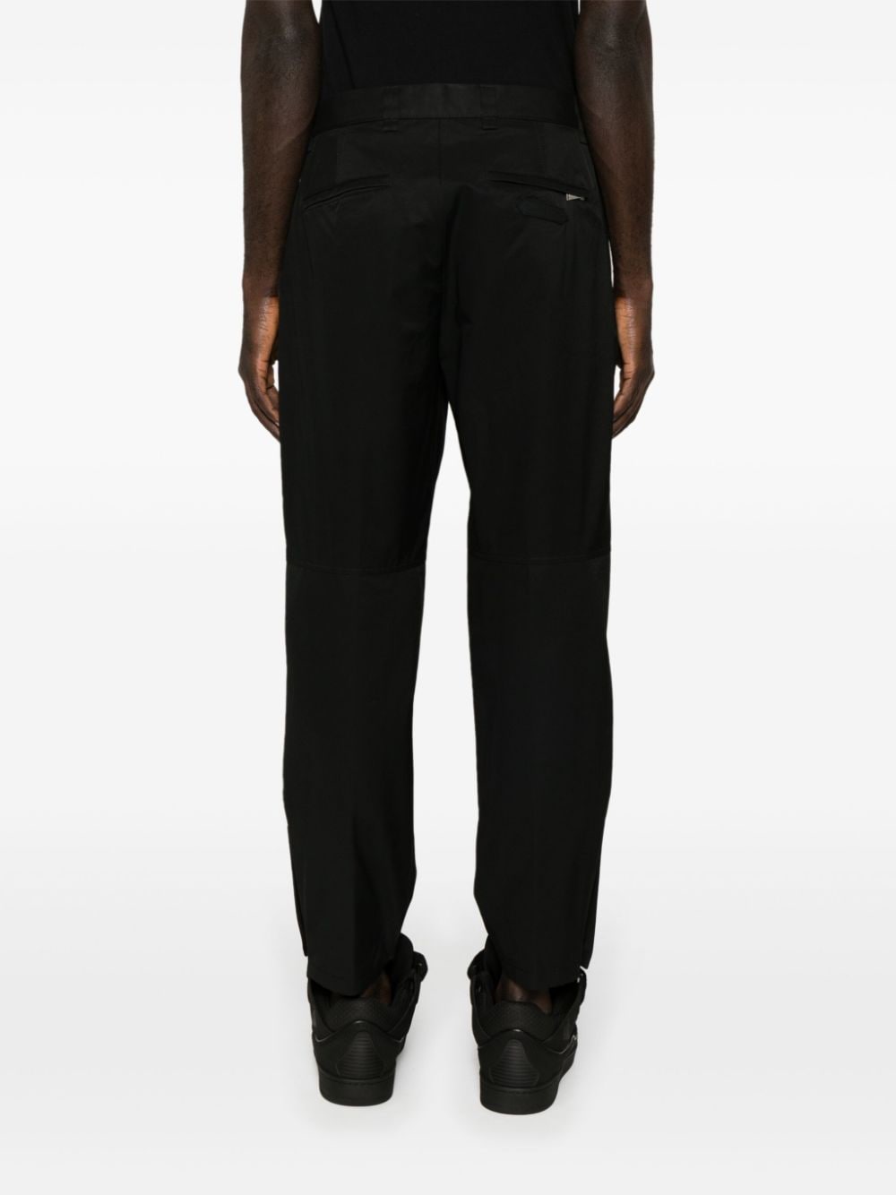 LANVIN Black Cotton Blend Biker Trousers for Men