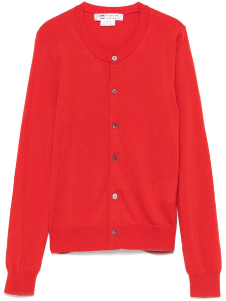 COMME DES GARÇONS Classic Red Cashmere Cardigan - Made in Japan