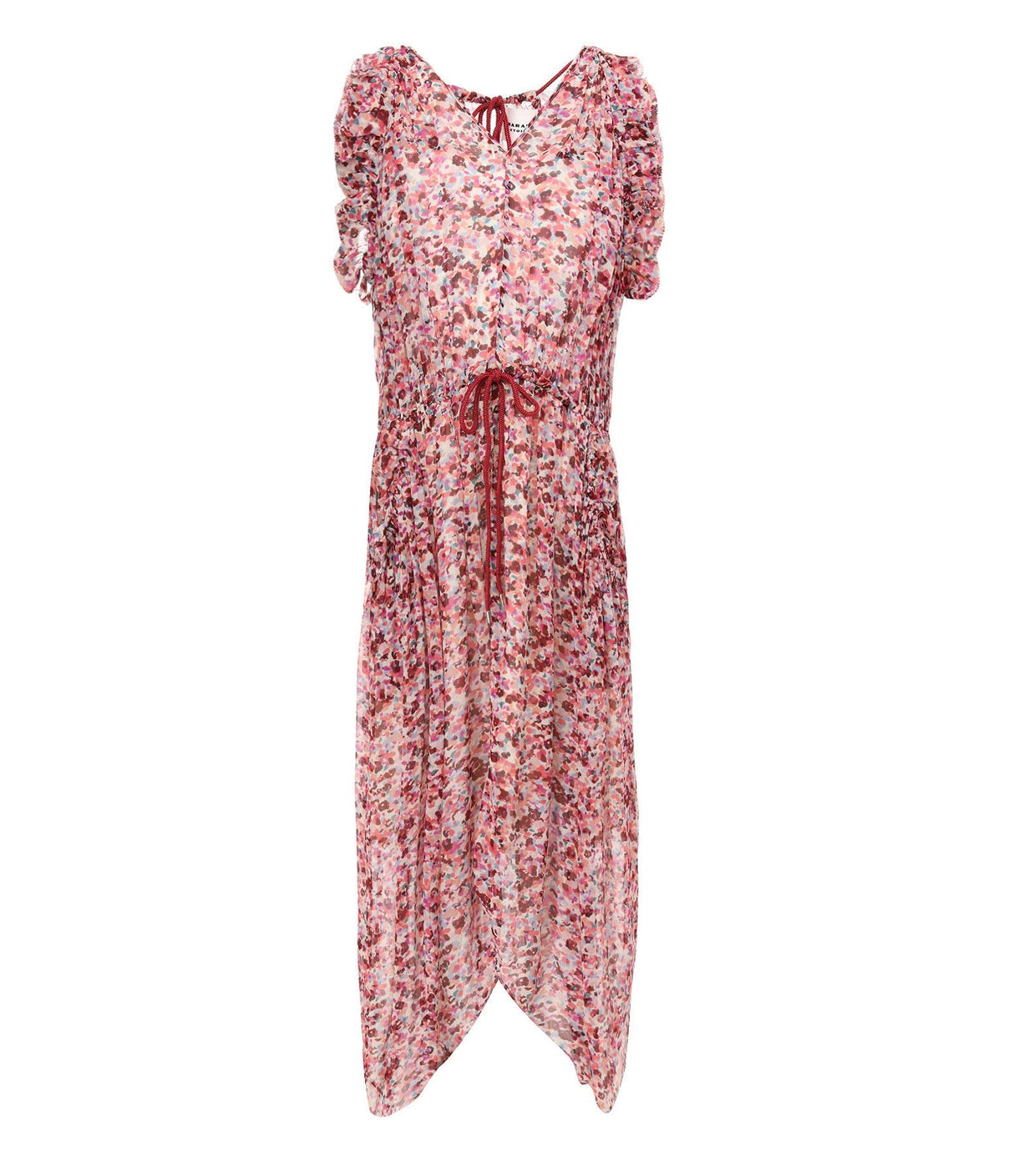 ISABEL MARANT ETOILE Raspberry and Ecru Fadelo Dress for Women - SS23 Collection